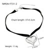 Stainless Steel And Titanium Steel Heart Clavicle Chain Necklace With Electroplating And Vintage Style