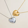 Stainless Steel And Titanium Steel Heart Shape Pendant Necklace With Electroplating For Women