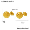 Stainless Steel And 316L Stainless Steel Hollow Cshaped And Ushaped Geometric Electroplated Fashion Elegant Women's Earrings