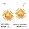 Stainless Steel And Titanium Steel Jewelry With Sunflower Design And Electroplating Process For Women
