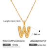 Stainless Steel And Titanium Steel Letter Necklace Pendant With Electroplating For Women