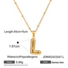 Stainless Steel And Titanium Steel Letter Necklace Pendant With Electroplating For Women