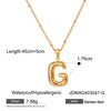 Stainless Steel And Titanium Steel Letter Necklace Pendant With Electroplating For Women