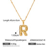 Stainless Steel And Titanium Steel Letter Necklace Pendant With Electroplating For Women