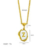 Stainless Steel And Titanium Steel Letters Numbers Text Dripping Oil Stereo Electroplated Necklace Ochain