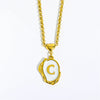 Stainless Steel And Titanium Steel Letters Numbers Text Dripping Oil Stereo Electroplated Necklace Ochain