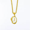 Stainless Steel And Titanium Steel Letters Numbers Text Dripping Oil Stereo Electroplated Necklace Ochain