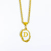 Stainless Steel And Titanium Steel Letters Numbers Text Dripping Oil Stereo Electroplated Necklace Ochain