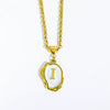 Stainless Steel And Titanium Steel Letters Numbers Text Dripping Oil Stereo Electroplated Necklace Ochain