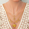 Stainless Steel And Titanium Steel Love Cross Pendant Necklace With U Shape Pattern Electroplated For Women Fashion Clavicle Chain