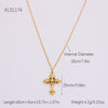Stainless Steel And Titanium Steel Love Cross Pendant Necklace With U Shape Pattern Electroplated For Women Fashion Clavicle Chain