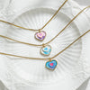 Stainless Steel And Titanium Steel Love Peach Heart Pendant Necklace For Women With Electroplating Simple Fashion Style