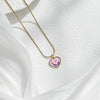 Stainless Steel And Titanium Steel Love Peach Heart Pendant Necklace For Women With Electroplating Simple Fashion Style