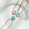 Stainless Steel And Titanium Steel Love Peach Heart Pendant Necklace For Women With Electroplating Simple Fashion Style