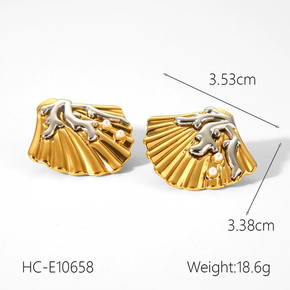 Stainless Steel And Titanium Steel Marine Life Jewelry Earrings Necklaces And Bracelets With Electroplating