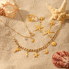 Stainless Steel And Titanium Steel Marine Life Jewelry Earrings Necklaces And Bracelets With Electroplating