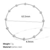 Stainless Steel And 316L Stainless Steel Minimalist Geometric Round Bead Women's Bracelet With Electroplating