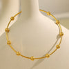 Stainless Steel And 316L Stainless Steel Minimalist Geometric Round Bead Women's Bracelet With Electroplating