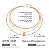 Stainless Steel And Titanium Steel Multilayer Bead Chain With Diamond Stacked Geometric Necklace Electroplated Light Luxury Women's Jewelry