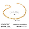 Stainless Steel And Titanium Steel Natural Geometric Style Bead Necklace With Electroplating