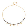 Stainless Steel And Titanium Steel Natural Stone Crystal Pendant Necklace With Electroplating For Women