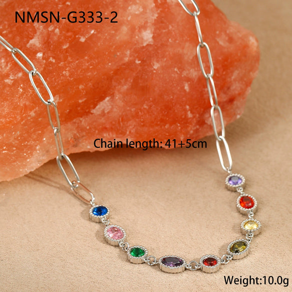 Stainless Steel And Titanium Steel Necklace And Bracelet With Heart Water Drop Bell Pattern Electroplated Fashion Style