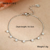 Stainless Steel And Titanium Steel Necklace And Bracelet With Heart Water Drop Bell Pattern Electroplated Fashion Style