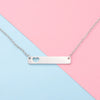 Stainless Steel And Titanium Steel Necklace Rectangular Cut Out Heart Pendant Cross Chain Geometric Style