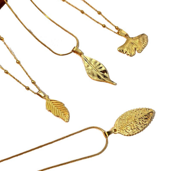 Stainless Steel And Titanium Steel Necklace Ushaped Retro Minimalist Style Electroplated