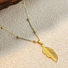Stainless Steel And Titanium Steel Necklace Ushaped Retro Minimalist Style Electroplated