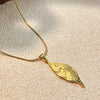 Stainless Steel And Titanium Steel Necklace Ushaped Retro Minimalist Style Electroplated