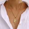 Stainless Steel And Titanium Steel Peace Pigeon Pendant Necklace Electroplating Design