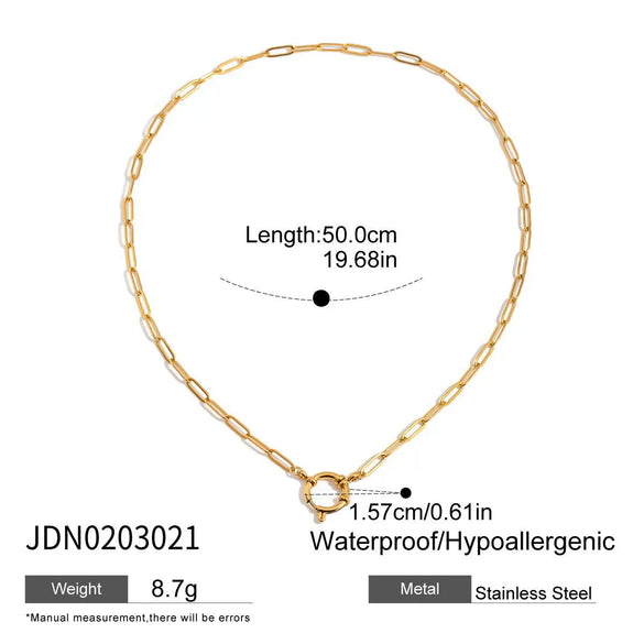 Stainless Steel And Titanium Steel Pearl Necklace Electroplated Light Luxury Niche Women's Jewelry