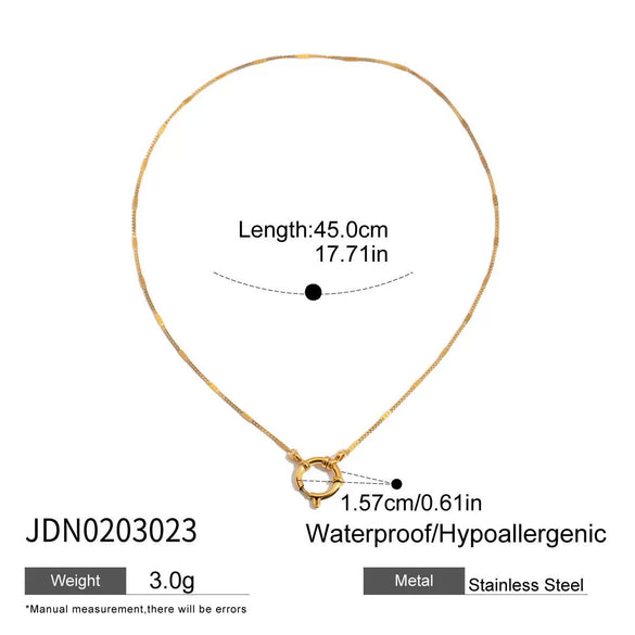 Stainless Steel And Titanium Steel Pearl Necklace Electroplated Light Luxury Niche Women's Jewelry