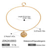 Stainless Steel And Titanium Steel Pearl With Diamond Pendant Necklace Geometric Style Electroplating Design For Women