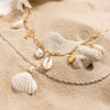 Stainless Steel And Titanium Steel Shell Necklace Electroplated Women's Niche Marine Resort Style