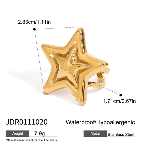 Stainless Steel And Titanium Steel Star Pattern Electroplated Necklace For Women