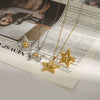 Stainless Steel And Titanium Steel Star Pattern Electroplated Necklace For Women