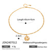 Stainless Steel And Titanium Steel Starfish Animal Zodiac Pendant Necklace With Electroplating