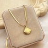 Stainless Steel And Titanium Steel U Shape Pendant Necklace Vintage Style Electroplated