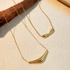 Stainless Steel And Titanium Steel U Shape Vintage Electroplating Smile Clavicle Chain For Women And Men