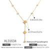 Stainless Steel And Titanium Steel Women's Collarbone Necklace Electroplated Fashion Minimalist Style