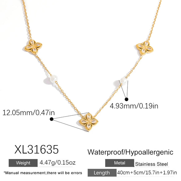Stainless Steel And Titanium Steel Women's Collarbone Necklace Electroplated Fashion Minimalist Style