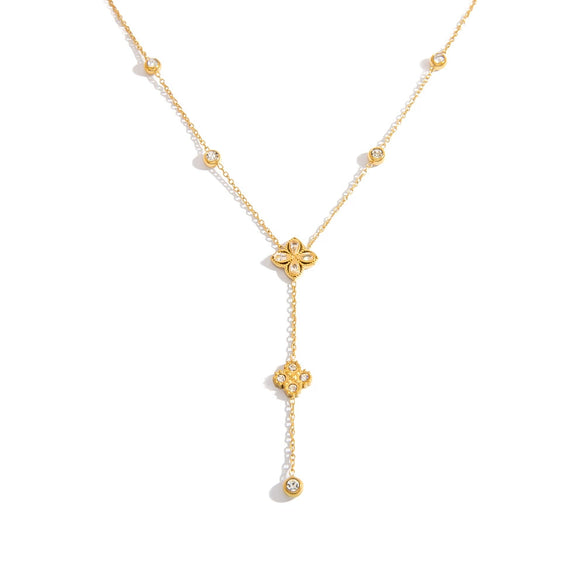 Stainless Steel And Titanium Steel Women's Collarbone Necklace Electroplated Fashion Minimalist Style
