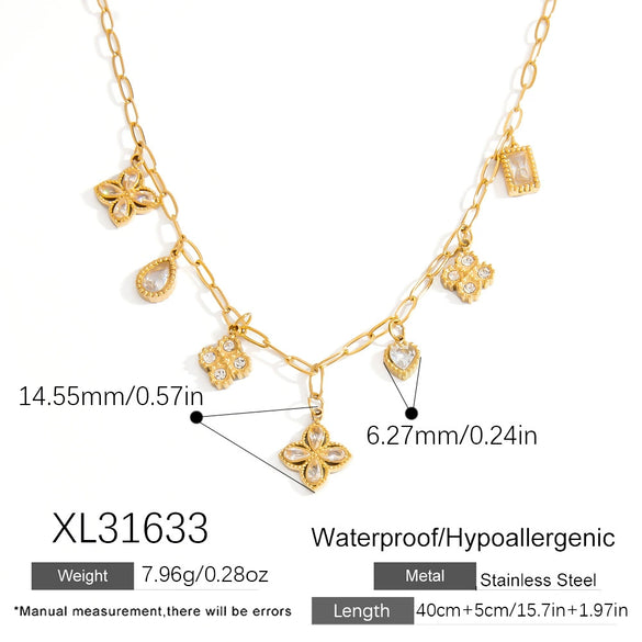 Stainless Steel And Titanium Steel Women's Collarbone Necklace Electroplated Fashion Minimalist Style