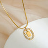 Stainless Steel And Titanium Steel Women's Cute Snake Bone Chain Necklace With Letters Numbers Text Electroplating Design