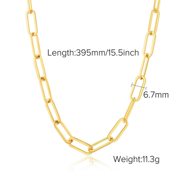 Stainless Steel And Titanium Steel Women's Necklace Electroplated Ins Style