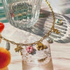 Stainless Steel And Titanium Steel Women's Necklace With Coconut Tree Flower Snake Elements And Electroplating Design