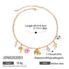 Stainless Steel And Titanium Steel Women's Necklace With Coconut Tree Flower Snake Elements And Electroplating Design