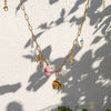 Stainless Steel And Titanium Steel Women's Necklace With Coconut Tree Flower Snake Elements And Electroplating Design